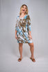 Straight Hemline Dress with Sweetheart neckline 3/4 Sleeves - D2080